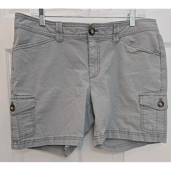 Eddie Bauer Pants - Eddie Bauer Women's Gray Shorts Size 12 Pockets
